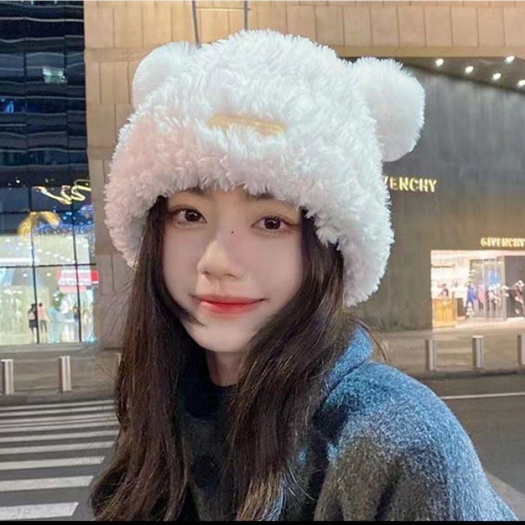 겨울 곰돌이모자 윈터 뽀글이 귀여운 따뜻 방한모 털