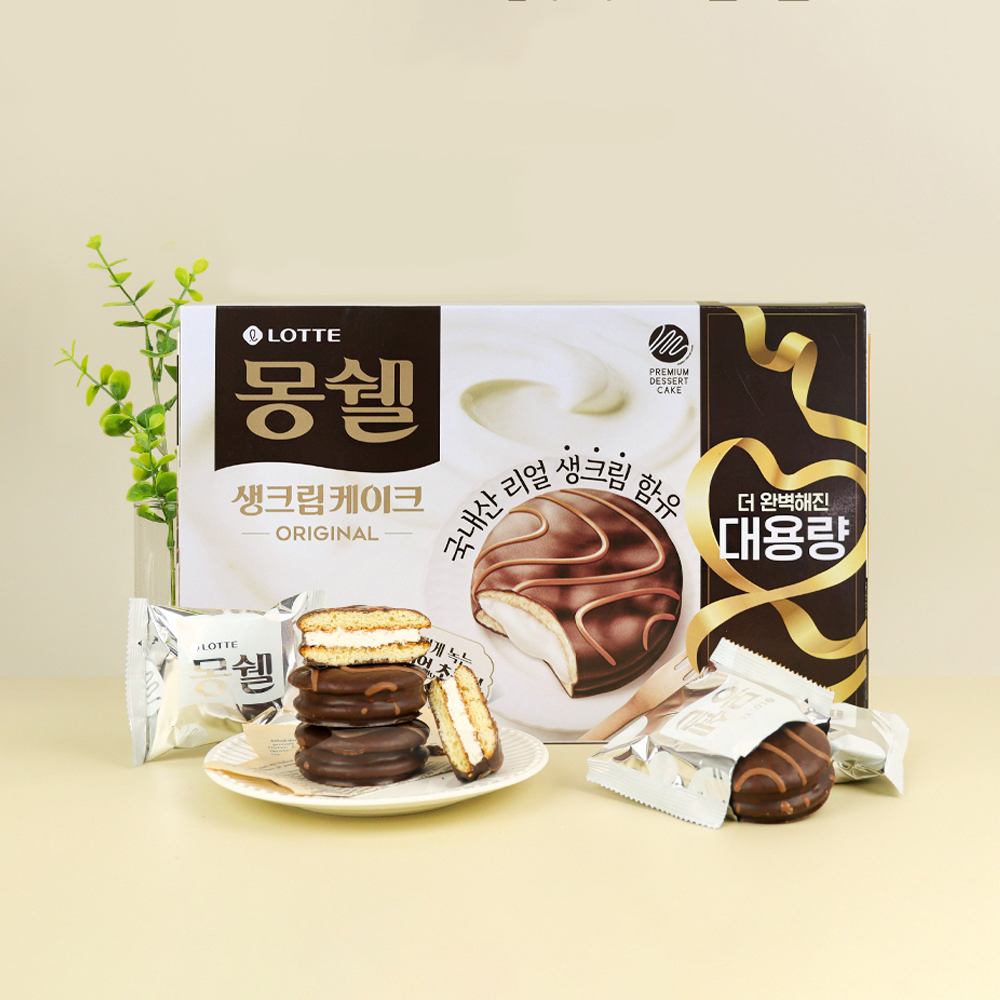 롯데웰푸드 롯데웰푸드 롯데제과 몽쉘 생크림케이크 오리지널 대용량패키지 816g