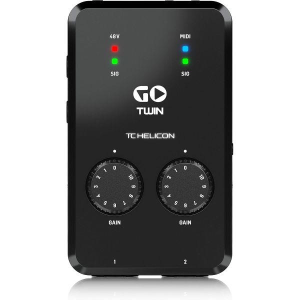 TC-Helicon 모바일 장치용 TC-헬리콘 GO TWIN 2채널 오디오MIDI 인터페이스