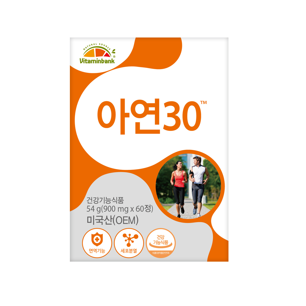 비타민뱅크 아연 30 900mg x 60정