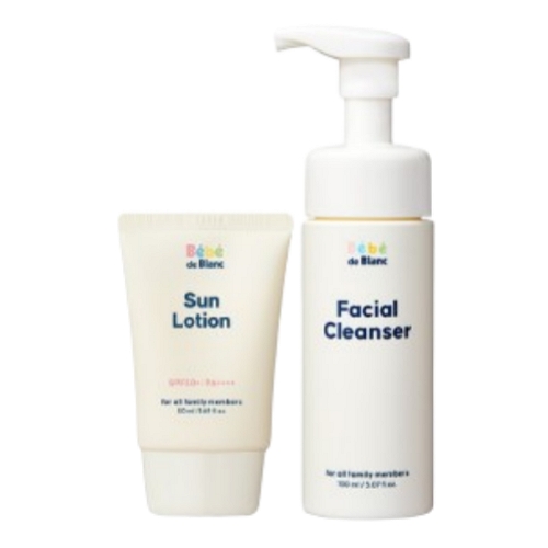 베베드블랑 저자극 선케어 2종세트 (선 로션 50ml (SPF50+) + 페이셜 클렌저 150ml)