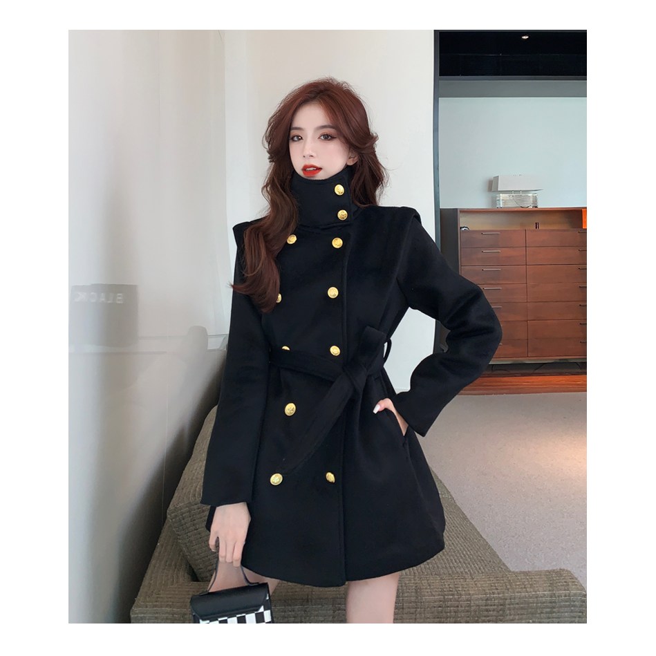 잇츠스타일 더블 버튼 투버전 코트 L
