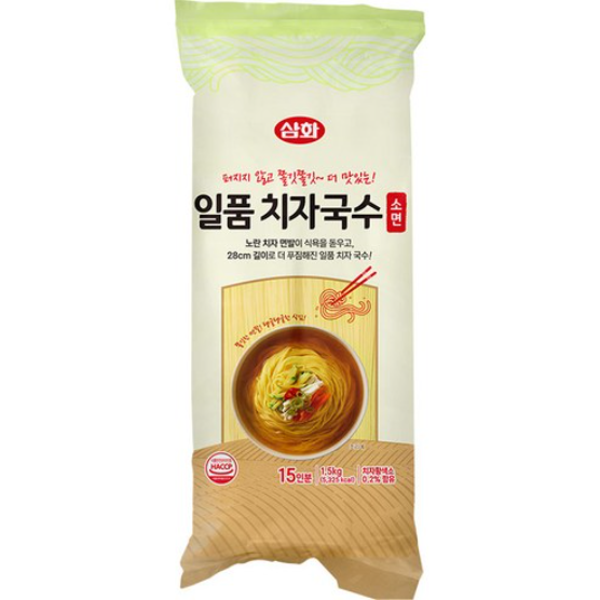 삼화식품 백앤 삼화식품 일품 치자 국수 소면 15인분 1 5kg 9개