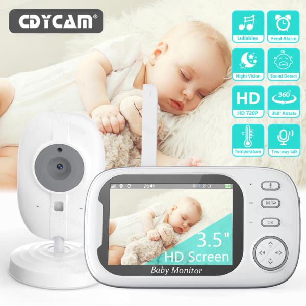 Cydycam 무선 비디오 베이비 모니터 야간 투시 온도 모니터링 양방향 오디오 토크 아기 보모 보안 카메라 3