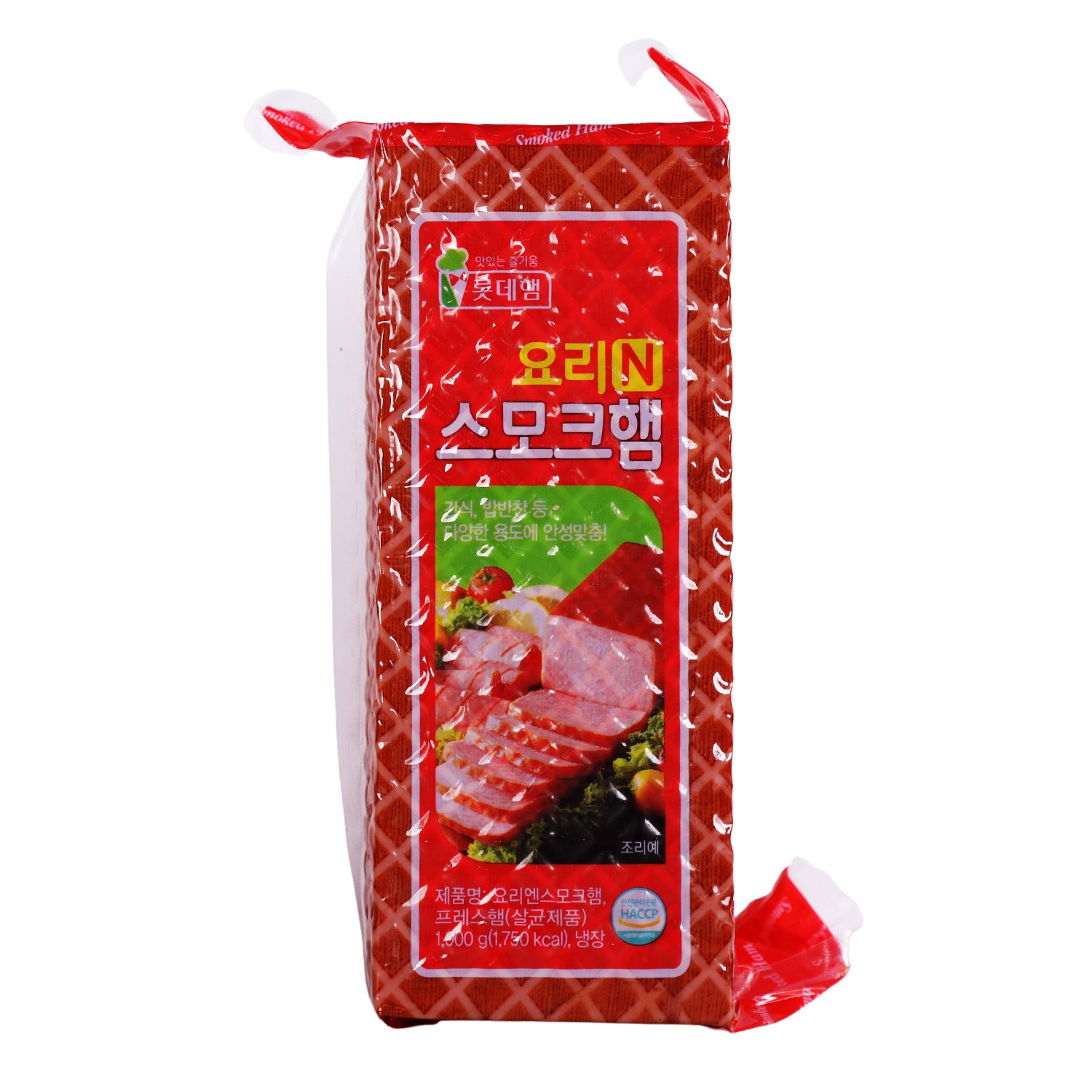 롯데햄 햄버거 김밥 피자 부대찌개 업소 용 슬라이스 스모크 햄 요리N 스모크햄 1kg