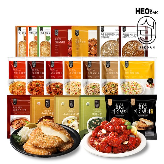 허닭 허닭 식단 볶음밥 치킨텐더 닭강정 외 전제품 1 1 식단 닭강정 매콤양념맛 1 1팩 2개 230g