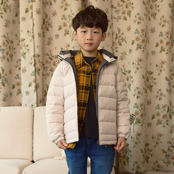 인디고뱅크키즈 인디고키즈 촌점 간절기 필수 아이템 짱 경량 점퍼 라이트베이지 130 IKJD23W11