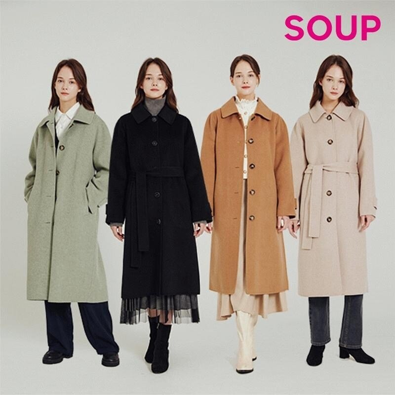 SOUP 숲 캐시 혼방 하프코트 SZWHCV1