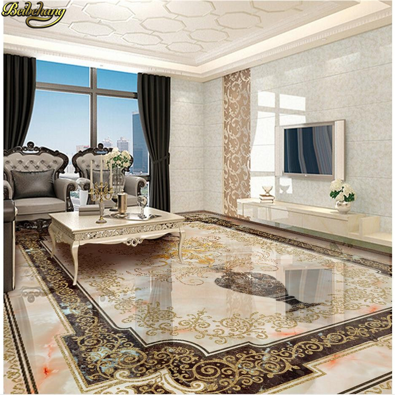 꽃무늬 시트지 수입벽지 Beibehang 사용자 정의 사진 자체 접착 바닥 대리석 벽 벽화 벽지 floorHome 장식