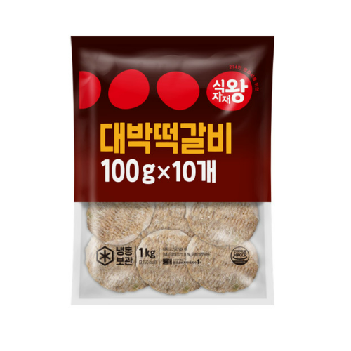 식자재왕 푸디스트 식자재왕 대박떡갈비 도시락용 1kg 19개