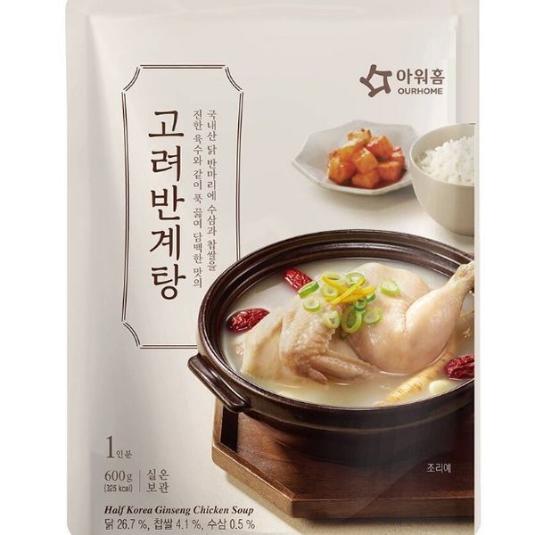 아워홈 아워홈 아워홈 아워홈 손수 고려삼계탕 닭반마리 600g