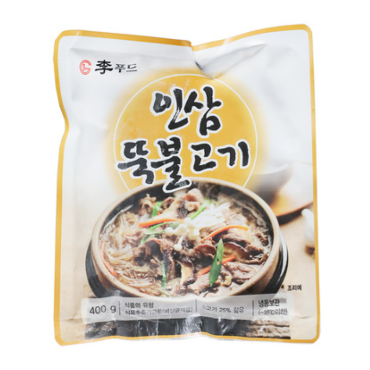 이푸드 인삼뚝불고기 400g 냉동 아이 반찬 8개