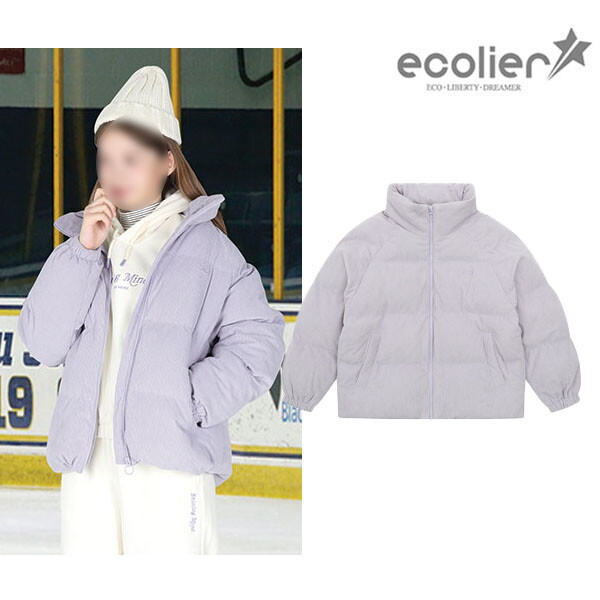 에꼴리에 코두류이 하이넥 웰론점퍼 23D0155
