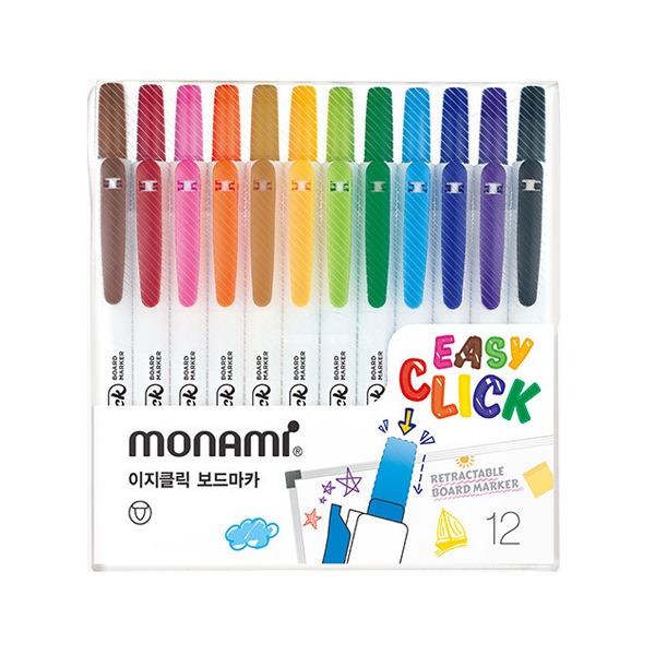 모나미 이지클릭 보드마카 12색 세트
