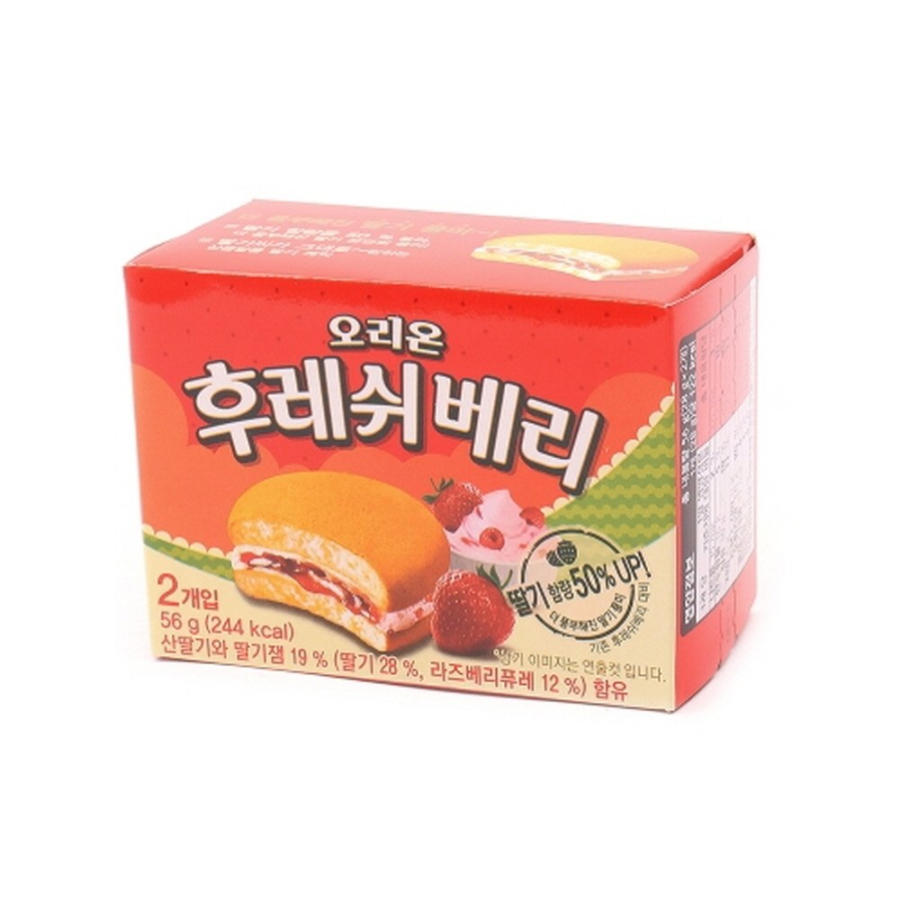 오리온 후레쉬베리 56g X 24개 베이커리 디저트 아이들 간식 빵