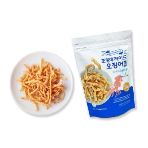 비바푸드 오징어진미채튀김 100g x10개 오징어스낵 후라이드오징어스낵 바삭오징어스낵 오징어과자 봉지오