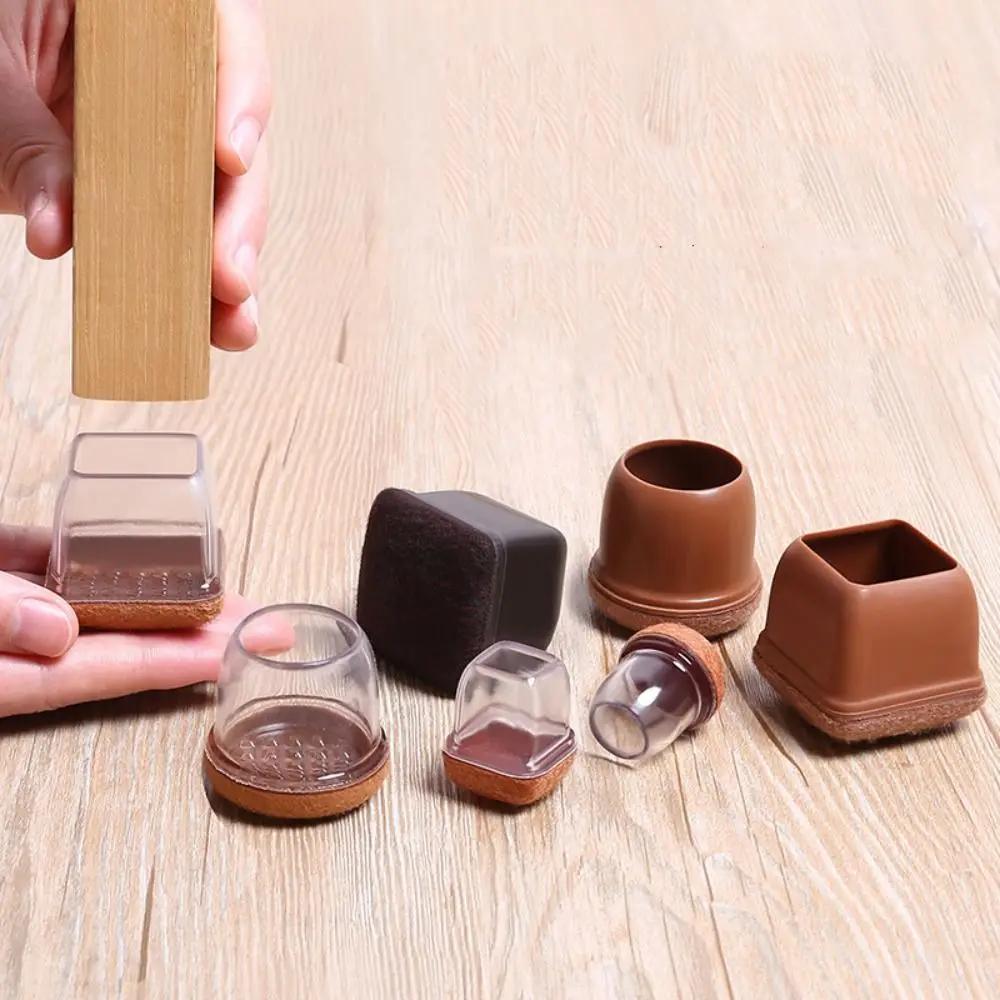 식탁 책상 의자 다리 커버 캡 소음 바닥긁힘 방지 보호 받침 사각 S -8pcs 1개