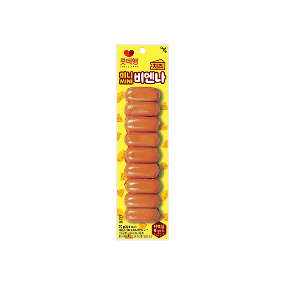 롯데햄 미니 비엔나치즈 즉석소세지 70g x 5개
