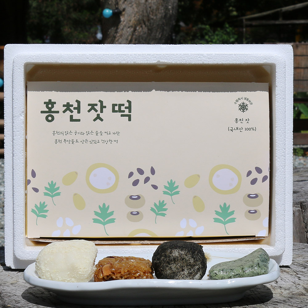 강원도 홍천 잣 떡 4종 선물세트 수리취떡 약밥 흑임자 12개 50g