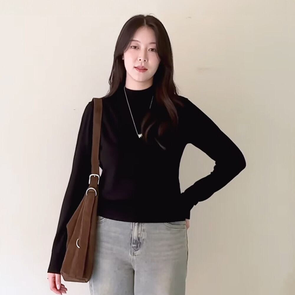 행텐 홈플러스성서점 행텐 HS04 여성 캐시미어 블렌드 하프 터틀넥 니트