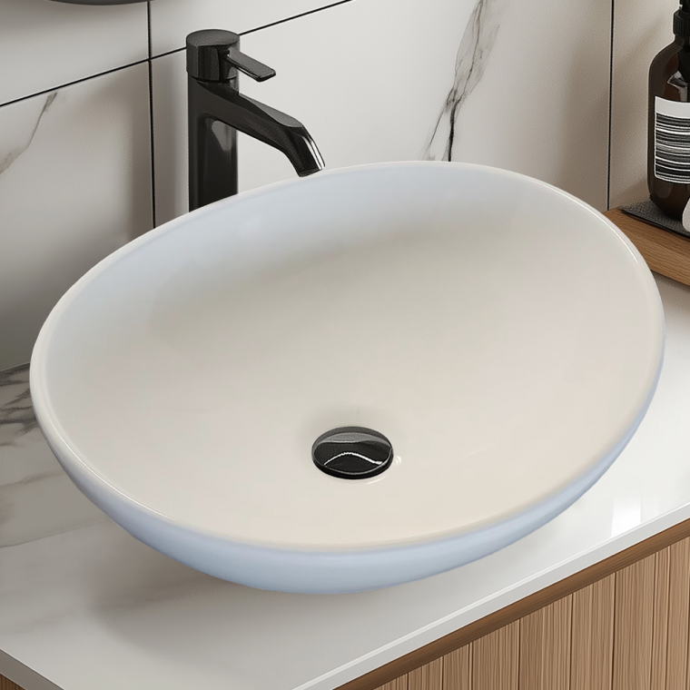 HLBATH 타원형 탑볼 세면대 화장대 파우더룸 욕실 세면기 x 350 x 150 HDL008 415