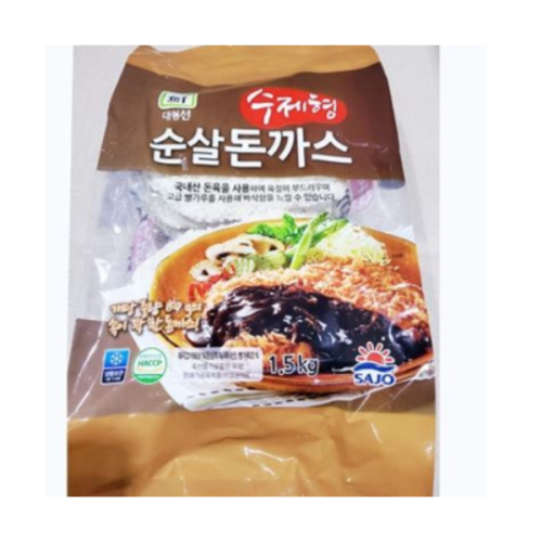 사조대림 식자재 옛날 미니 업소용 이 마트 냉동 경양식 돈가스 순살돈까스 1 5kg 1개