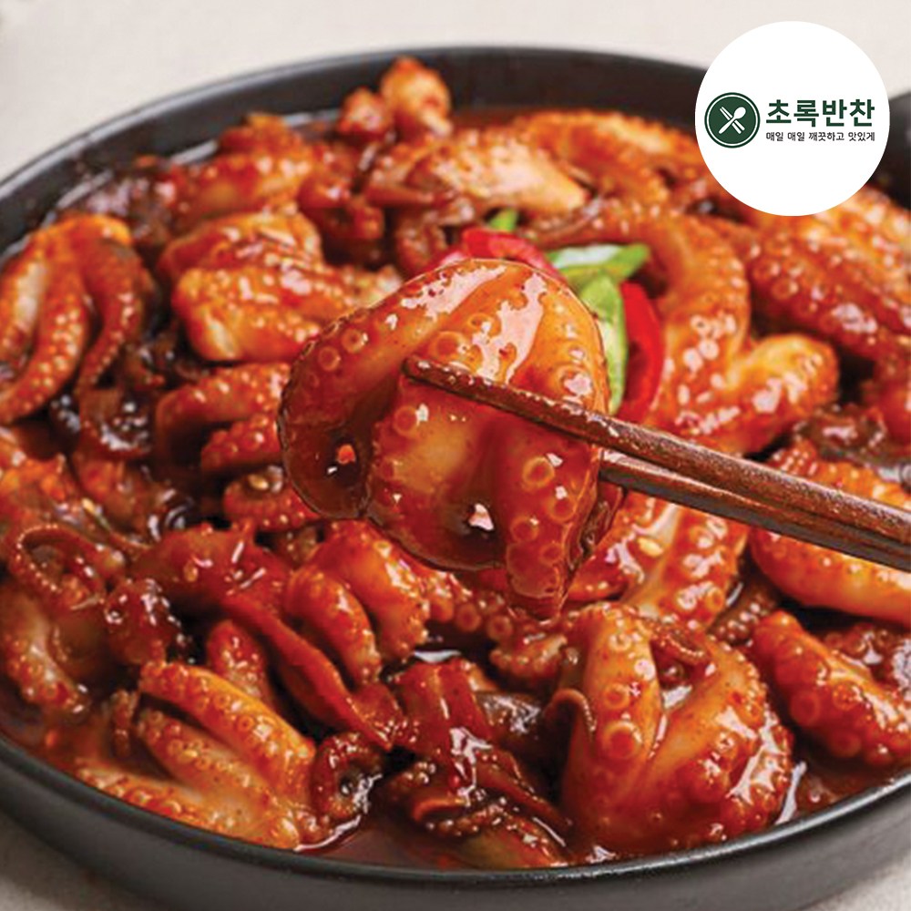 소담에프앤비 초록반찬 양념 매코만 쭈꾸미볶음 2인분 캠핑 저녁 반찬요리 6개 450g