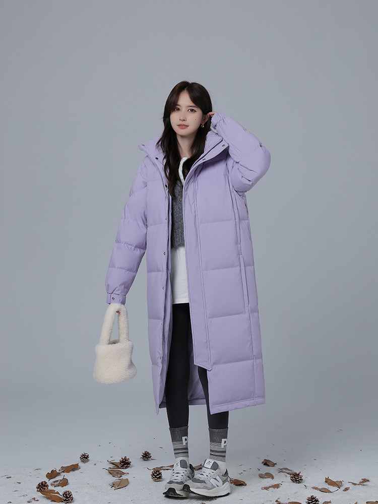 맨발까지 롱한 여성용 커플스타일 다운자켓 연예인풍 중국드라마 교 11239N5606105
