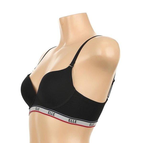 엘르이너웨어 ELLE 노와이어 삼색 밴드 햄팬티 EBWBP872BK 34337020