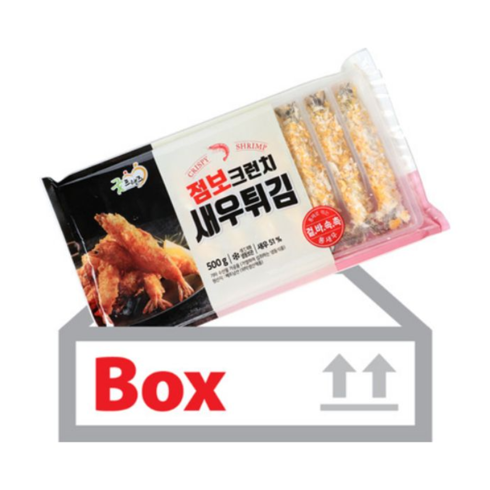 굿프렌즈 분식 안주 간식 식자재 냉동 업소용 노브랜드 튀김 류 점보새우튀김 10미 10개 500g