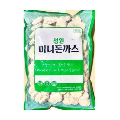 성원 경양식 식자재 옛날 미니 업소용 이 마트 냉동 돈가스 미니 돈까스 1kg 1개