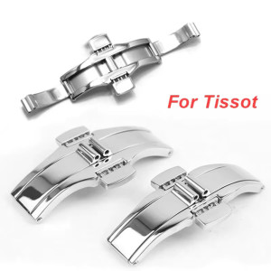 Tissot 1853 T용 스테인리스 스틸 걸쇠 티 시계 버클 더블 프레스 시계 스트랩 버터플라이 035617 035439