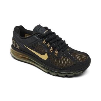 나이키 키즈 나이키 빅 키즈 에어맥스 2013 캐주얼 스니커즈 운동화 캐주얼 피니쉬라인 - 블랙Gold 9785