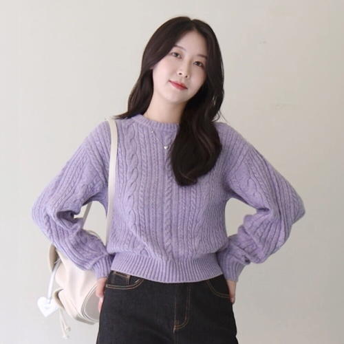 행텐 홈플러스성서점 행텐 HS04 여성 케이블 크롭 니트