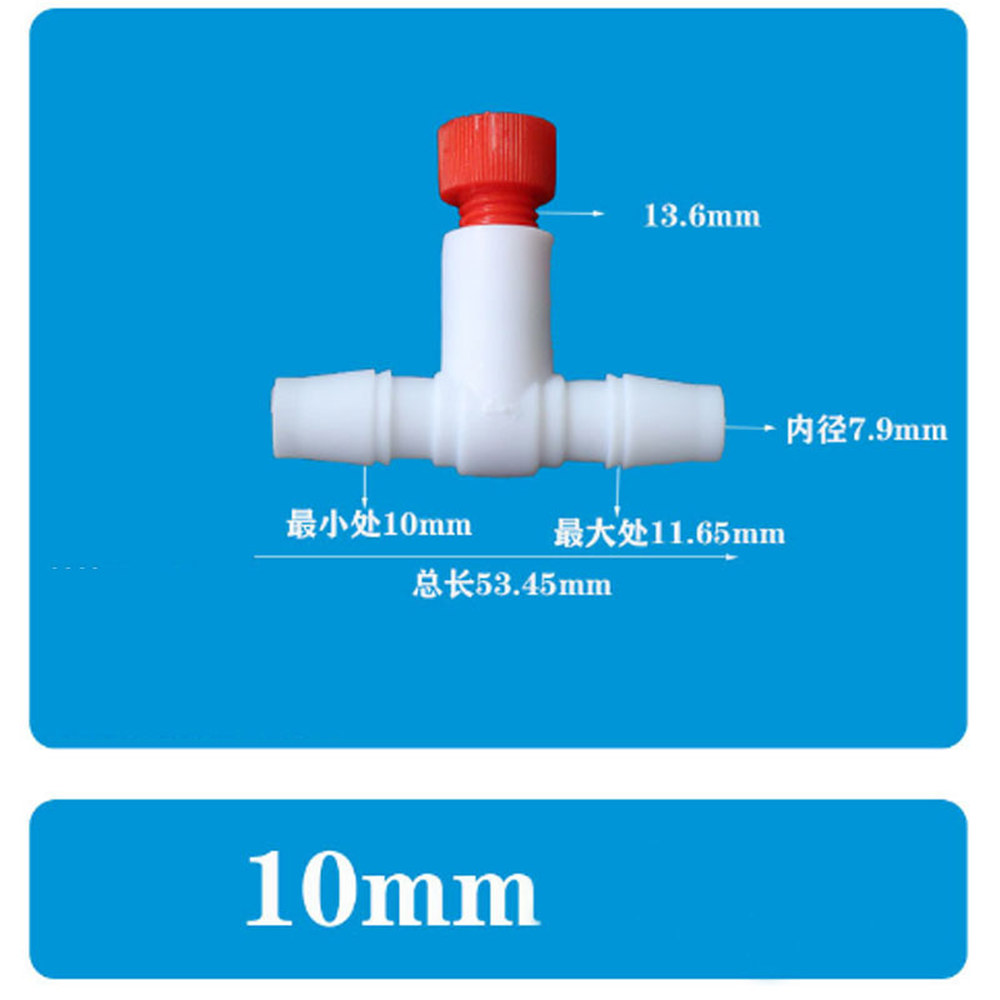산소 수족관 스위치 플라스틱 T 조절 밸브 1PC 기관 튜브 어항