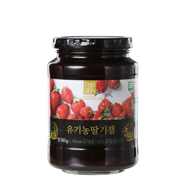 초록원 초록원 초록원 유기농 딸기잼 580g 3개