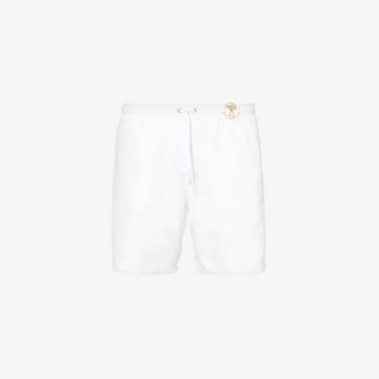 5512827 MOSCHINO Branded-hardware drawstring-waist swim shorts
