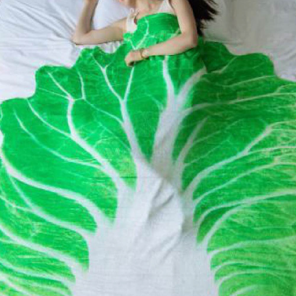 겨울담요 웃긴선물 쇼파블랭킷 휴대용 배추이불