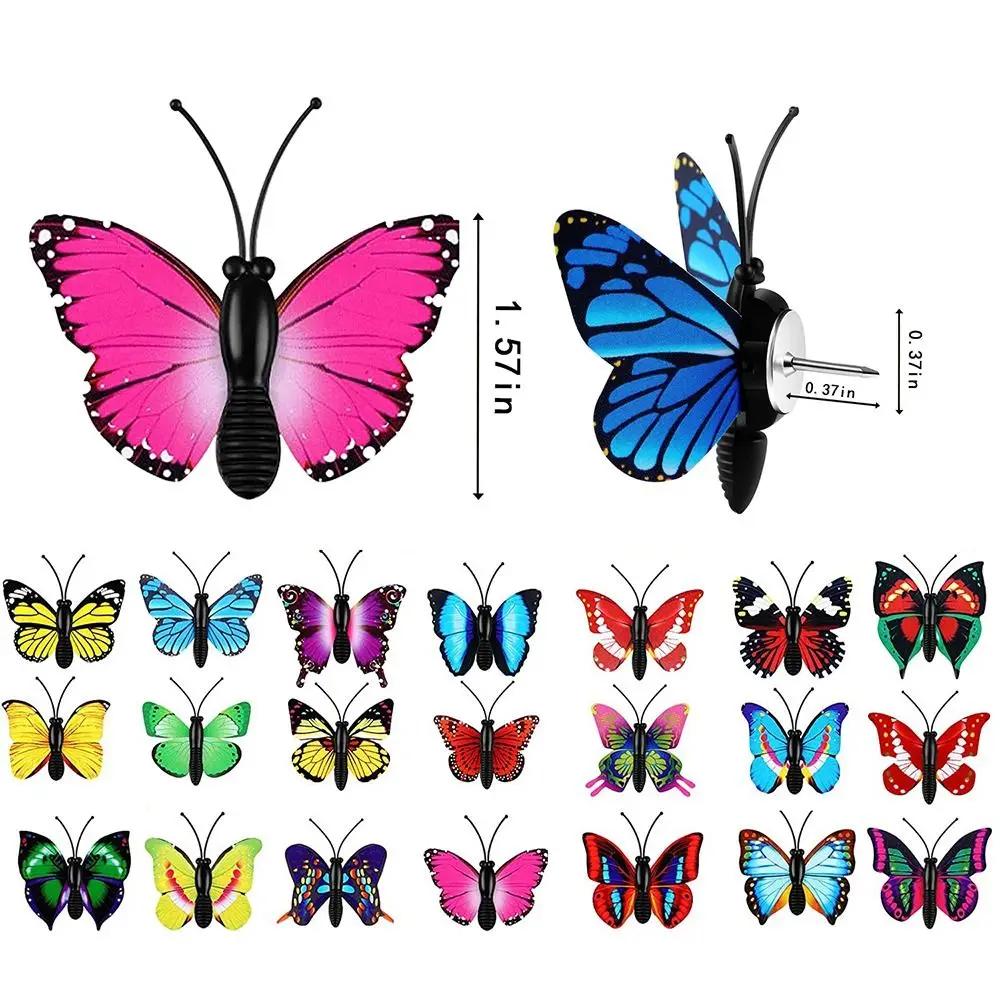 나비 엄지 압정 장식 푸시 핀 사진 벽 코르크 보드용 귀여운 팩 1 30pcs