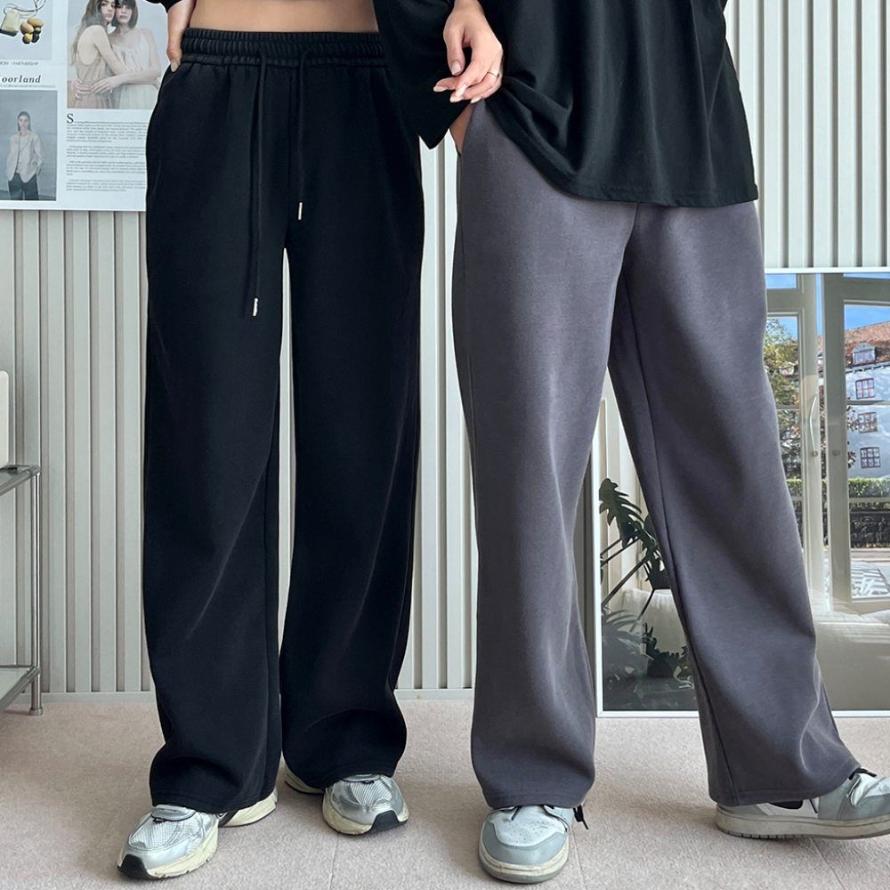 여성 편한 가을겨울 간절기 트레이닝 와이드팬츠 바지