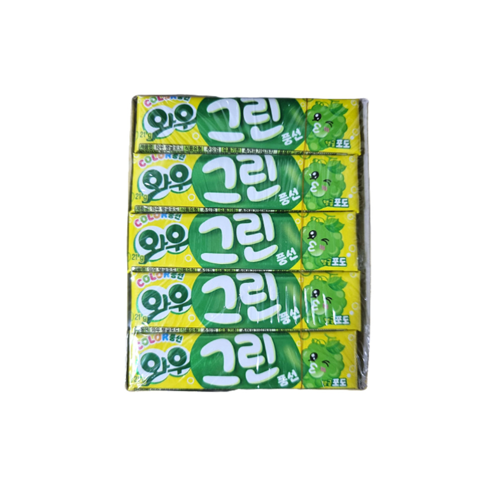 오리온 오리온 와우 그린 풍선 탱글 포도 21g