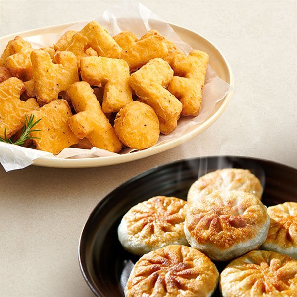 통가슴살 한글 너겟 1kg 2팩 명물 야채호떡 1kg 1팩 총3팩