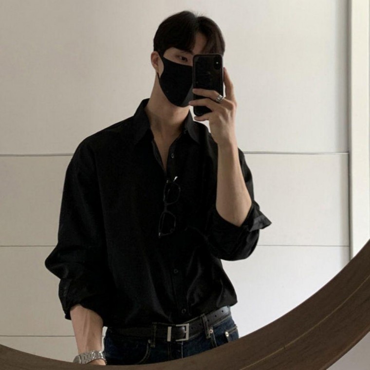 남자 셔츠 루즈핏 남방 캐주얼 카라 체크 긴팔