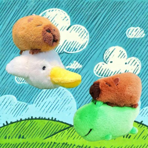 귀여운 카피바라 오리 인형 키링 열쇠고리 동물