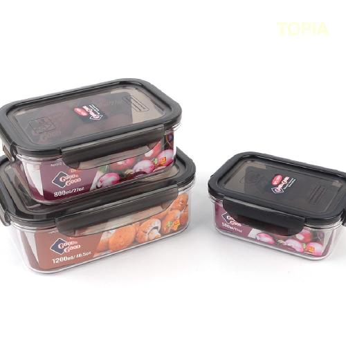 HATOPIA 굿앤굿 직사각 투명 밀폐용기 주방 장아찌 반찬통 트라이탄반찬통 1 2L 1개