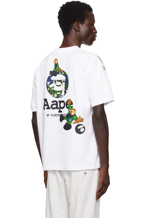 베이프 by BAPE 플래닛 어스 티셔츠 - AAPTEM1574XXNWHX
