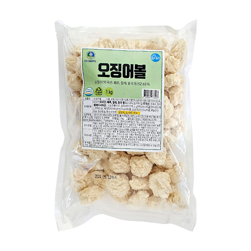 대흥푸드 오징어 볼 1kg