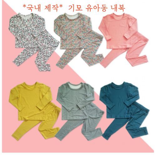 폭스클럽 주니어 아동용 내복 피치 기모 실내복 상하세트 100