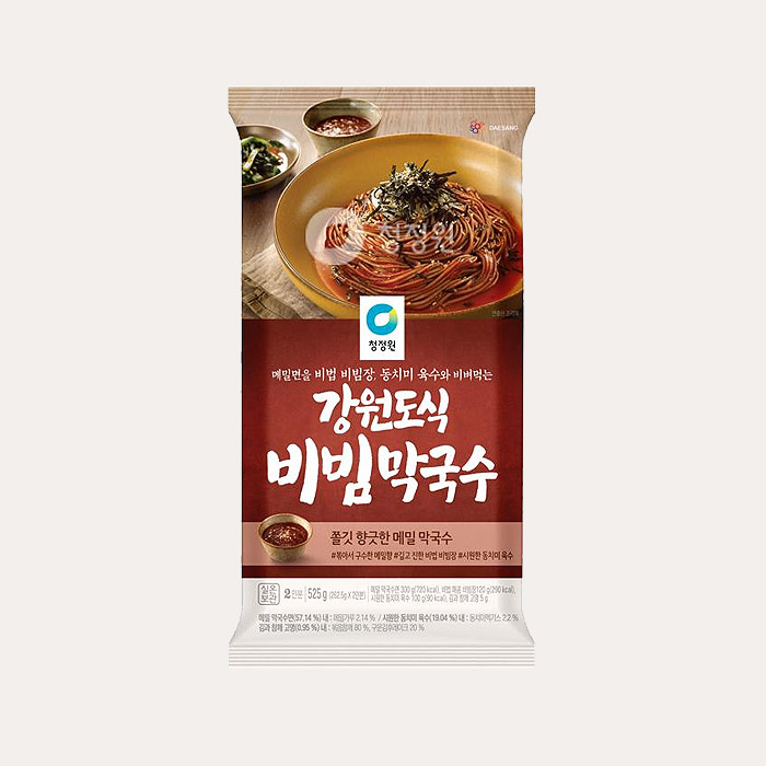 냉면 청정원 강원도식 비빔막국수 525g 2인분 비빔국수 비빔냉면 비냉 즉석냉면