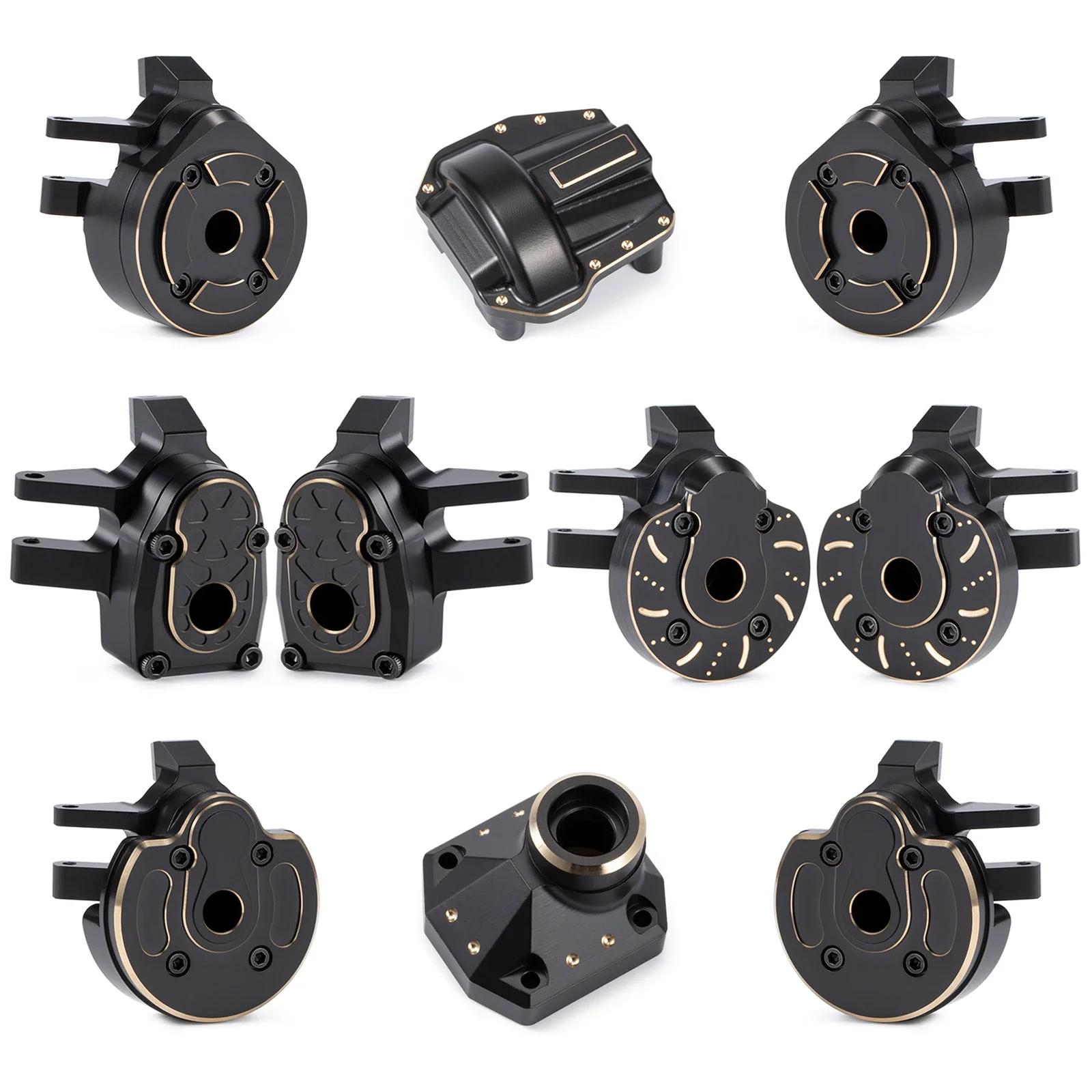 III Capra 헤비 황동 너클 포털 커버 무게추 디프 Axial Currie F9 Axle Vanquish용 저중심 7 Diff Cover 2PCS 2 SCX10 AR45P